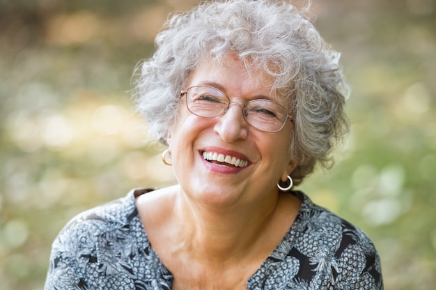 Portrait of senior woman smiling