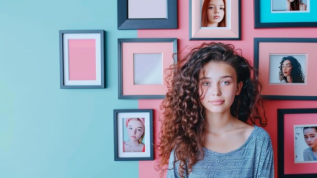 Photo portrait of a series of postage stamps isolated