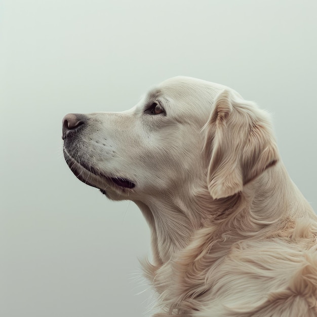 portrait sideview of dog