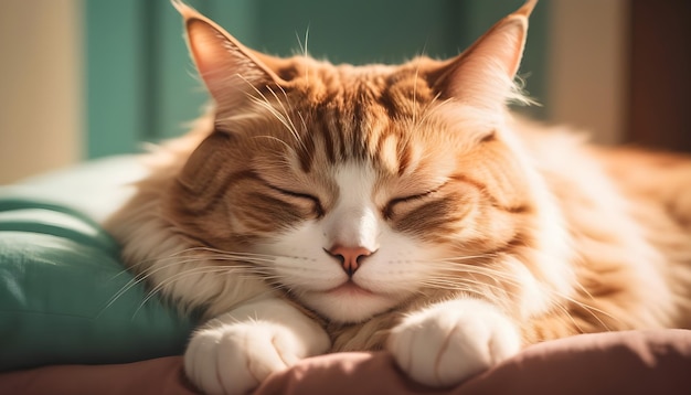 A portrait of sleep cat