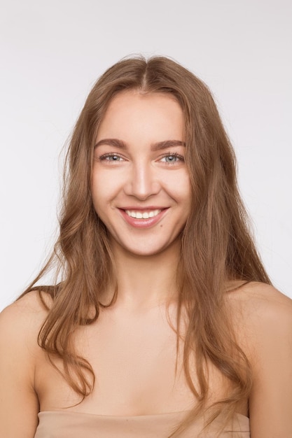 Portrait of smiling beautiful model lady