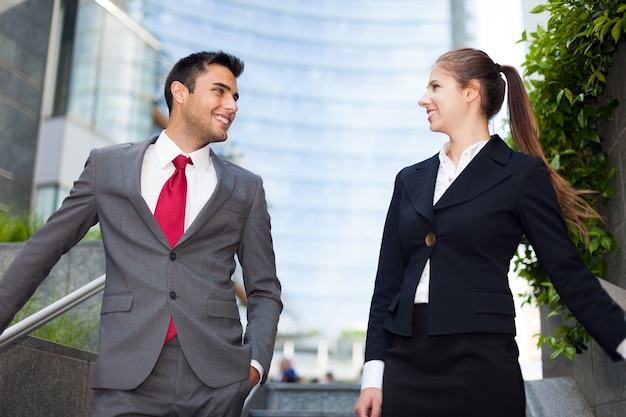 Portrait of smiling business people