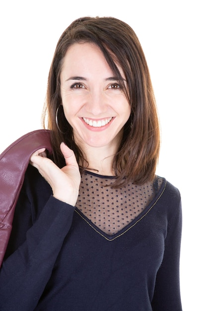 Portrait of a smiling caucasian businesswoman