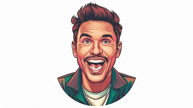 Portrait of a smiling excited man