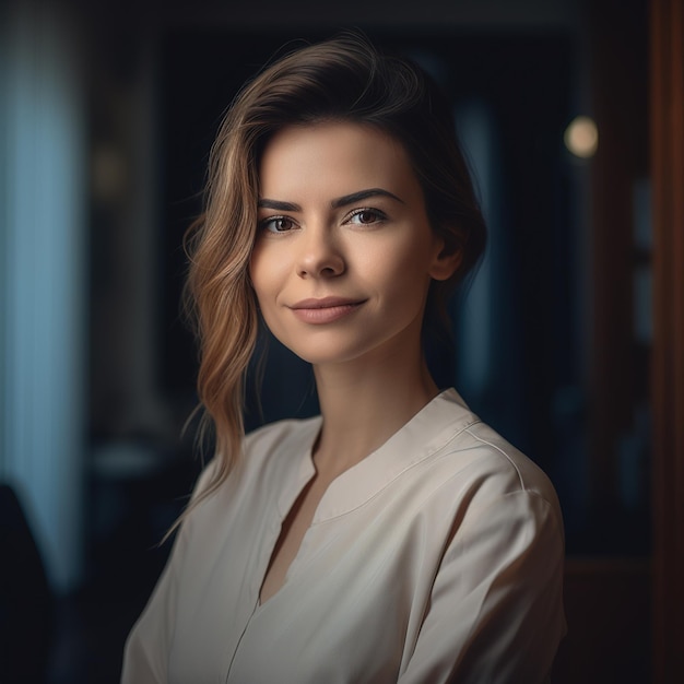 Portrait of smiling female nurse