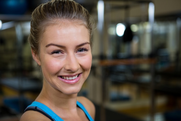 Portrait of smiling fit woman