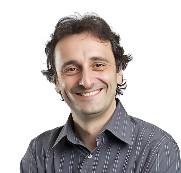 Portrait of a smiling man on a white background Isolated