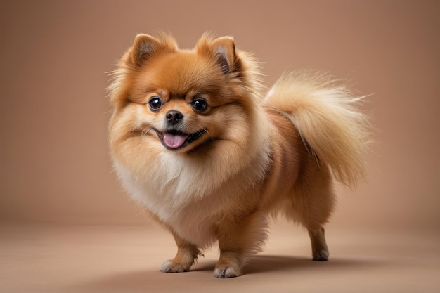 Portrait of a Smiling Pomeranian