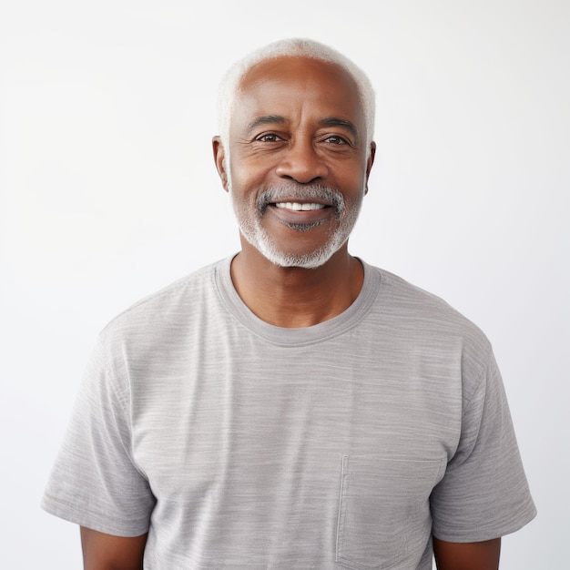 Portrait of a smiling senior African American man useful for healthcare or lifestyle industries