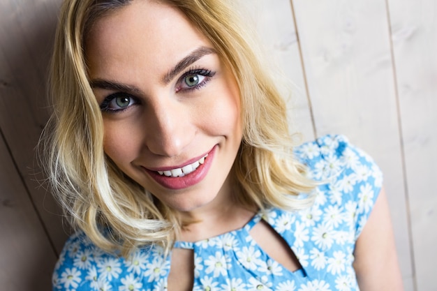 Portrait of smiling woman posing