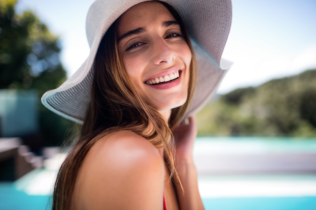 Portrait of smiling woman