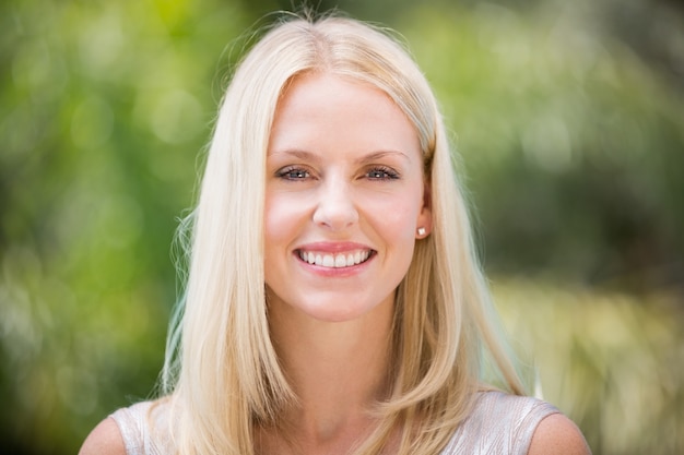 Portrait of smiling young woman