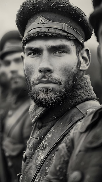 Photo portrait of a soldier from the first world war