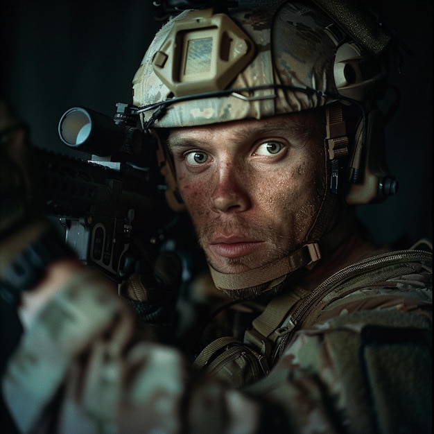 Portrait of a special forces soldier