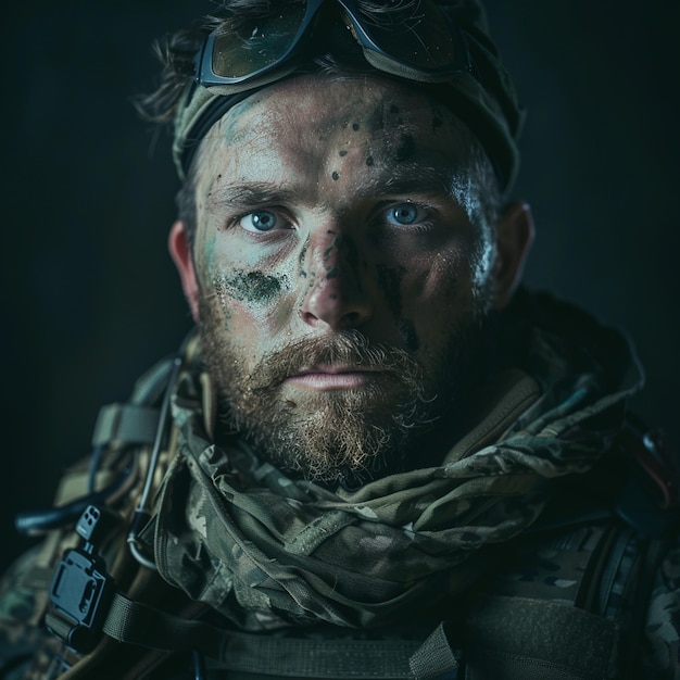 Photo portrait of a special forces soldier