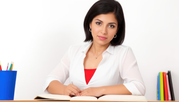 portrait of a student in a classroom