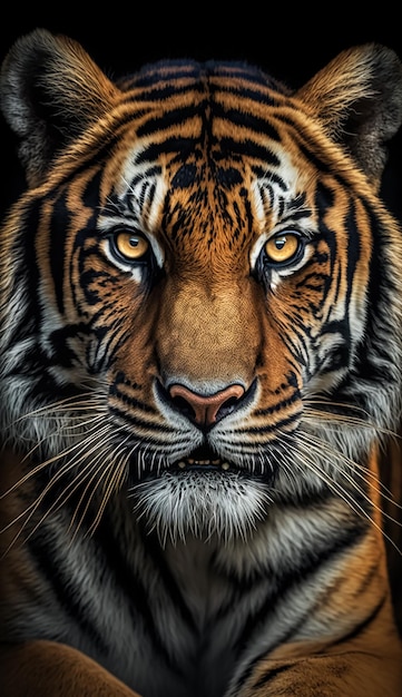 Portrait of a stunning tiger. ai generated