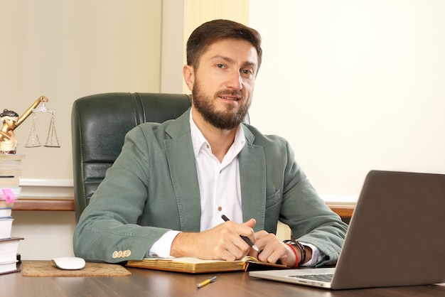 Portrait of successful business man in the office