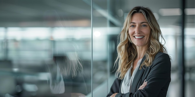 Portrait of successful businesswoman Beautiful confident professional lady in modern office