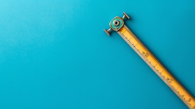 Photo portrait of thread pitch gauge isolated on flat background