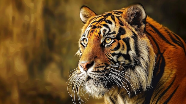 A portrait of a tiger