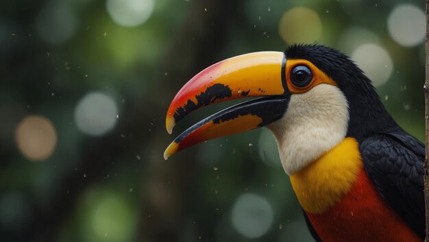 Portrait of a tropical toucan bird Generitive