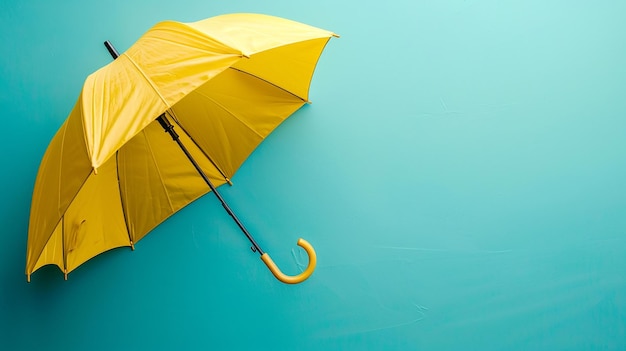 Photo portrait of an umbrella isolated on a flat color background