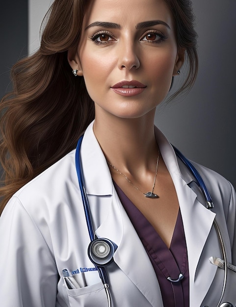 portrait of a very beautiful young doctor ideal for advertising