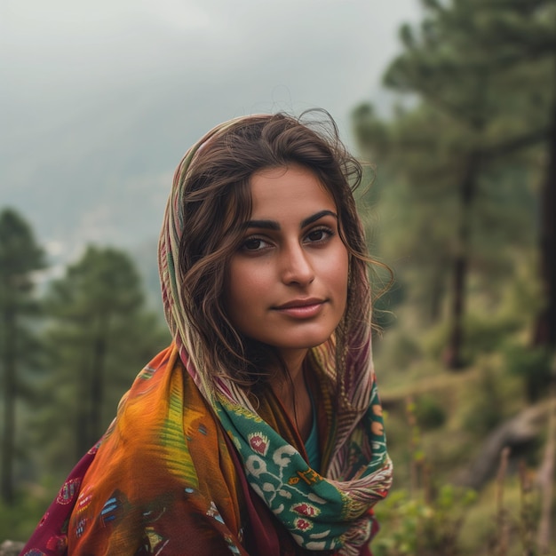 Photo portrait of a villager in india