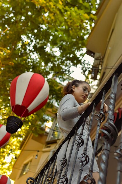 portrait of woman in the city