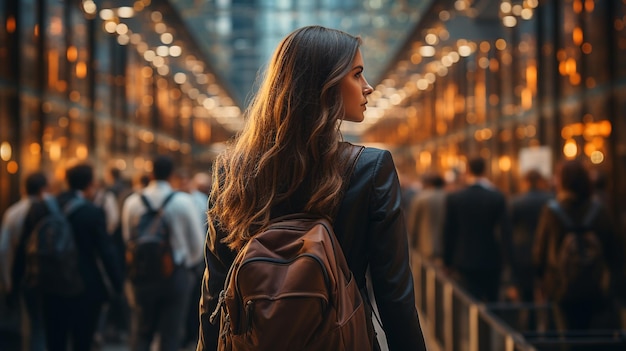 Portrait of a woman on office background