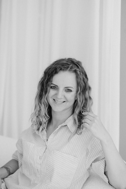 Portrait woman in studio