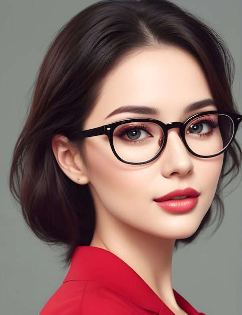 portrait of a woman wearing specs