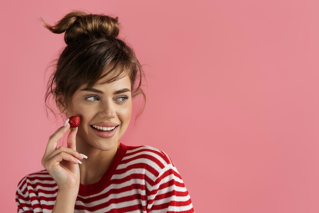 Portrait of woman with trendy hairstyle