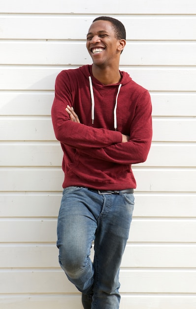 Portrait of a young african man laughing