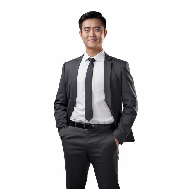 Portrait of a young Asian businessman smiling