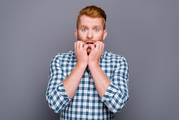 Portrait young bearded man