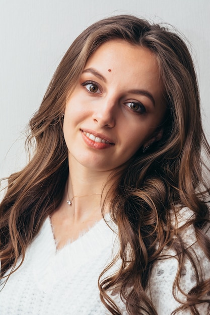 Portrait of a young beautiful girl.