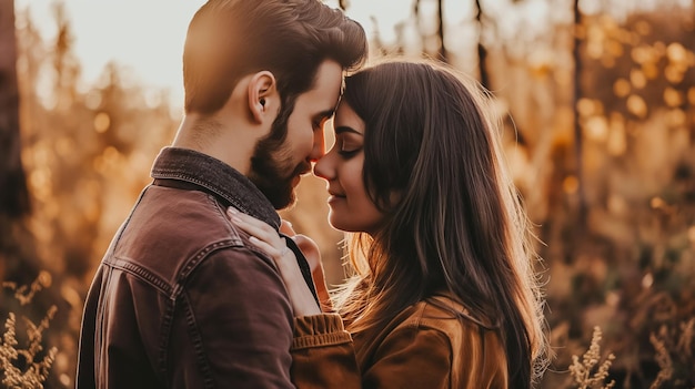 a portrait of young beautiful happy couple on valentine day