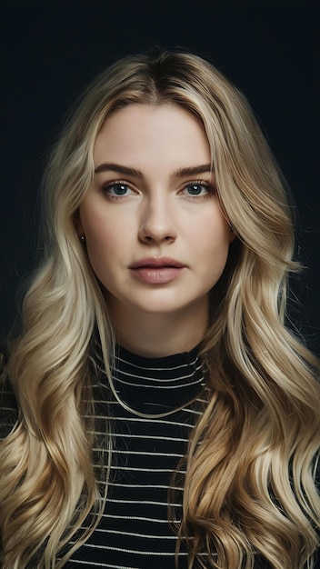 Portrait of young blonde woman