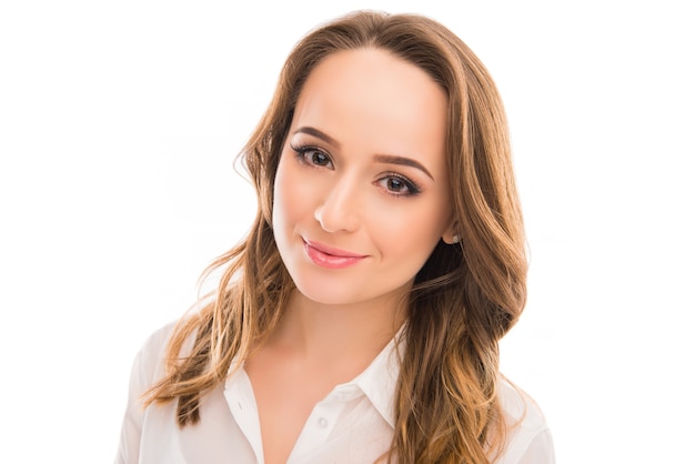 Portrait of young businesswoman in shirt