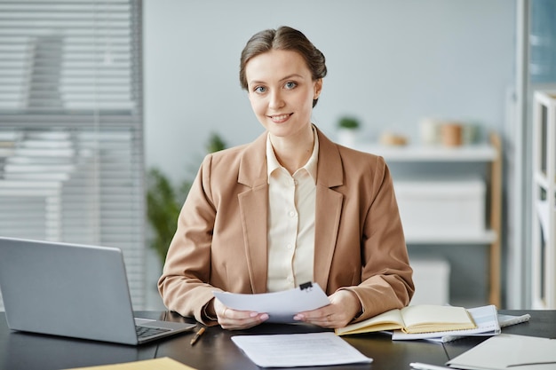 Portrait of Young Businesswoman At Workplace