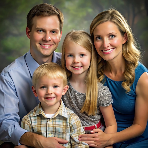 Portrait of a young family