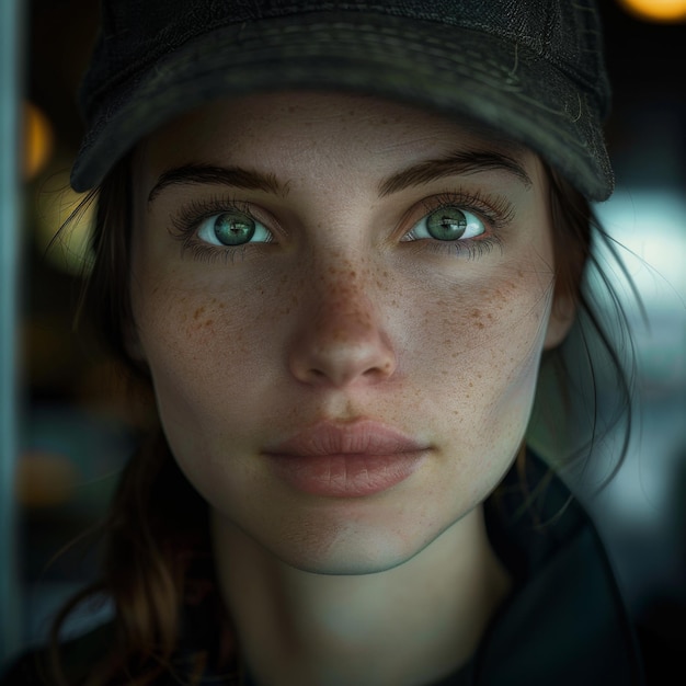 the portrait of a young female French letter carrier