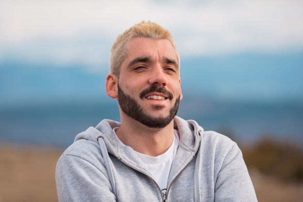 Portrait Of Young Happy Man Outdoor