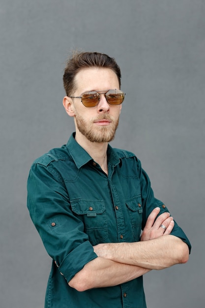 Portrait of a young man in sunglasses