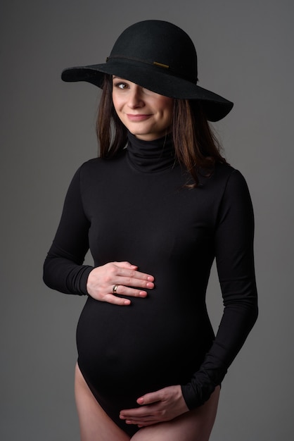 Portrait of a young pregnant woman