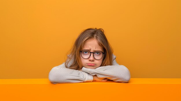 Photo portrait of young student wearing glasses looking