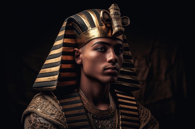 Portrait of young tutankhamun Generate Ai