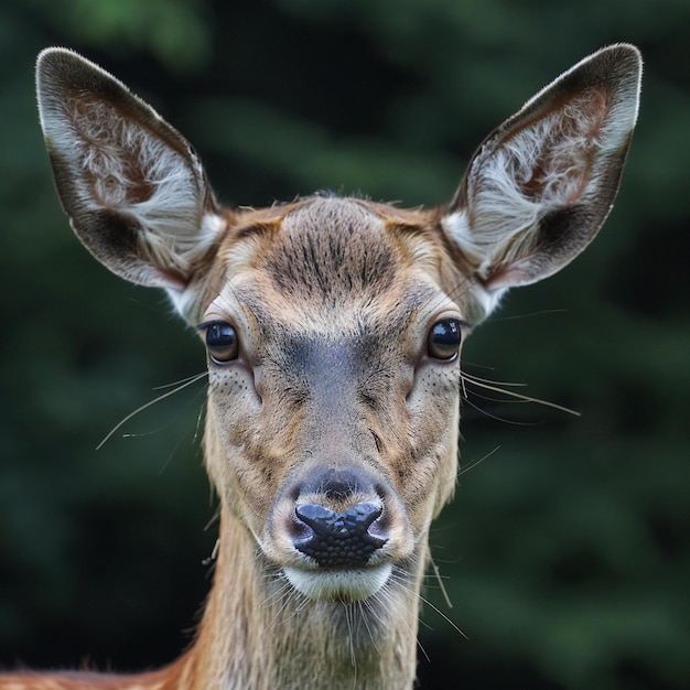 Portrait of a young whitetail deer odocoileus virginianus